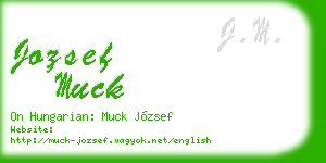 jozsef muck business card